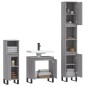 vidaXL Set de muebles de baño 3 pzas madera contrachapada gris sonoma vidaXL Set de muebles de baño 3 pzas madera contrachapada gris sonoma
