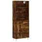 vidaXL Aparador alto madera contrachapada roble ahumado 69,5x34x180 cm vidaXL Aparador alto madera contrachapada roble ahumado 69,5x34x180 cm
