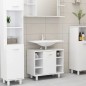 vidaXL Armario de baño madera contrachapada blanco brillo 60x32x53,5cm