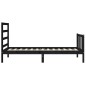 vidaXL Estructura de cama individual con cabecero madera maciza negro vidaXL Estructura de cama individual con cabecero madera maciza negro
