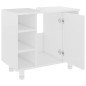 vidaXL Armario de baño madera contrachapada blanco brillo 60x32x53,5cm