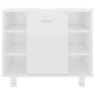 vidaXL Armario de baño madera contrachapada blanco brillo 60x32x53,5cm
