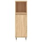 vidaXL Set de muebles de baño 3 pzas madera contrachapada roble Sonoma