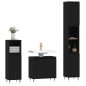 vidaXL Juego de muebles de baño 3 pzas madera contrachapada negro vidaXL Juego de muebles de baño 3 pzas madera contrachapada negro