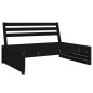 vidaXL Juego de muebles de jardín 2 pzas madera maciza de pino negro vidaXL Juego de muebles de jardín 2 pzas madera maciza de pino negro