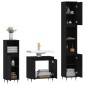 vidaXL Juego de muebles de baño 3 pzas madera contrachapada negro vidaXL Juego de muebles de baño 3 pzas madera contrachapada negro