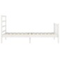 vidaXL Estructura de cama con cabecero madera maciza blanco 90x190 cm