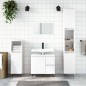 vidaXL Set muebles de baño 3 piezas madera contrachapada blanco brillo vidaXL Set muebles de baño 3 piezas madera contrachapada blanco brillo