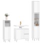 vidaXL Set muebles de baño 3 piezas madera contrachapada blanco brillo vidaXL Set muebles de baño 3 piezas madera contrachapada blanco brillo