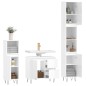 vidaXL Set muebles de baño 3 piezas madera contrachapada blanco brillo vidaXL Set muebles de baño 3 piezas madera contrachapada blanco brillo