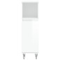 vidaXL Set muebles de baño 3 piezas madera contrachapada blanco brillo vidaXL Set muebles de baño 3 piezas madera contrachapada blanco brillo