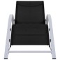vidaXL Tumbonas con mesita 2 unidades aluminio negro vidaXL Tumbonas con mesita 2 unidades aluminio negro