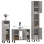 vidaXL Set muebles de baño 2 piezas madera contrachapada gris hormigón vidaXL Set muebles de baño 2 piezas madera contrachapada gris hormigón