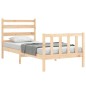 vidaXL Estructura de cama individual con cabecero madera maciza vidaXL Estructura de cama individual con cabecero madera maciza