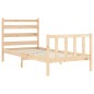 vidaXL Estructura de cama individual con cabecero madera maciza vidaXL Estructura de cama individual con cabecero madera maciza
