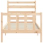 vidaXL Estructura de cama individual con cabecero madera maciza vidaXL Estructura de cama individual con cabecero madera maciza