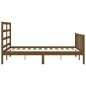 vidaXL Estructura de cama matrimonio con cabecero madera marrón miel vidaXL Estructura de cama matrimonio con cabecero madera marrón miel