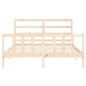 vidaXL Estructura de cama con cabecero madera maciza 160x200 cm vidaXL Estructura de cama con cabecero madera maciza 160x200 cm