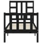 vidaXL Estructura de cama individual con cabecero madera maciza negro vidaXL Estructura de cama individual con cabecero madera maciza negro