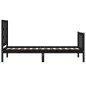 vidaXL Estructura de cama individual con cabecero madera maciza negro vidaXL Estructura de cama individual con cabecero madera maciza negro