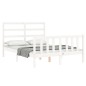 vidaXL Estructura de cama con cabecero madera maciza blanco 140x190 cm vidaXL Estructura de cama con cabecero madera maciza blanco 140x190 cm