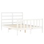 vidaXL Estructura de cama con cabecero madera maciza blanco 140x190 cm vidaXL Estructura de cama con cabecero madera maciza blanco 140x190 cm
