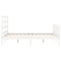 vidaXL Estructura de cama con cabecero madera maciza blanco 140x190 cm vidaXL Estructura de cama con cabecero madera maciza blanco 140x190 cm