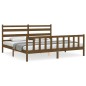 vidaXL Estructura cama y cabecero madera maciza marrón miel 200x200 cm vidaXL Estructura cama y cabecero madera maciza marrón miel 200x200 cm