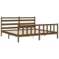 vidaXL Estructura cama y cabecero madera maciza marrón miel 200x200 cm vidaXL Estructura cama y cabecero madera maciza marrón miel 200x200 cm