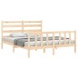 vidaXL Estructura de cama con cabecero madera maciza 160x200 cm vidaXL Estructura de cama con cabecero madera maciza 160x200 cm