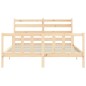 vidaXL Estructura de cama con cabecero madera maciza 160x200 cm vidaXL Estructura de cama con cabecero madera maciza 160x200 cm