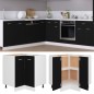 vidaXL Armario inferior de esquina madera negro 75,5x75,5x81,5 cm vidaXL Armario inferior de esquina madera negro 75,5x75,5x81,5 cm