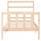 vidaXL Estructura de cama con cabecero madera maciza 90x200 cm vidaXL Estructura de cama con cabecero madera maciza 90x200 cm