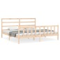 vidaXL Estructura de cama con cabecero madera maciza 180x200 cm