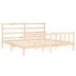 vidaXL Estructura de cama con cabecero madera maciza 180x200 cm