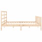 vidaXL Estructura de cama con cabecero madera maciza 180x200 cm