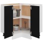 vidaXL Armario inferior de esquina madera negro 75,5x75,5x81,5 cm vidaXL Armario inferior de esquina madera negro 75,5x75,5x81,5 cm
