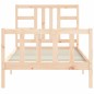 vidaXL Estructura de cama con cabecero madera maciza 90x200 cm vidaXL Estructura de cama con cabecero madera maciza 90x200 cm