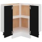 vidaXL Armario inferior de esquina madera negro 75,5x75,5x81,5 cm vidaXL Armario inferior de esquina madera negro 75,5x75,5x81,5 cm