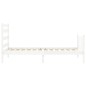 vidaXL Estructura de cama con cabecero madera maciza blanco 100x200 cm vidaXL Estructura de cama con cabecero madera maciza blanco 100x200 cm