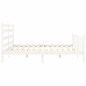 vidaXL Estructura de cama con cabecero madera maciza blanco 180x200 cm
