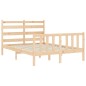 vidaXL Estructura de cama de matrimonio con cabecero madera maciza vidaXL Estructura de cama de matrimonio con cabecero madera maciza