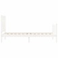 vidaXL Estructura de cama con cabecero madera maciza blanco 90x200 cm vidaXL Estructura de cama con cabecero madera maciza blanco 90x200 cm
