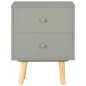 vidaXL Mesitas de noche 2 unidades madera maciza pino gris 40x30x50 cm