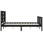 vidaXL Estructura de cama con cabecero madera maciza negro 140x200 cm vidaXL Estructura de cama con cabecero madera maciza negro 140x200 cm