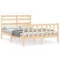 vidaXL Estructura de cama con cabecero madera maciza 120x200 cm vidaXL Estructura de cama con cabecero madera maciza 120x200 cm