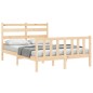 vidaXL Estructura de cama con cabecero madera maciza 120x200 cm vidaXL Estructura de cama con cabecero madera maciza 120x200 cm
