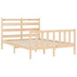 vidaXL Estructura de cama con cabecero madera maciza 120x200 cm vidaXL Estructura de cama con cabecero madera maciza 120x200 cm