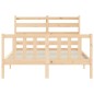 vidaXL Estructura de cama con cabecero madera maciza 120x200 cm vidaXL Estructura de cama con cabecero madera maciza 120x200 cm