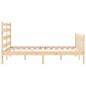 vidaXL Estructura de cama con cabecero madera maciza 120x200 cm vidaXL Estructura de cama con cabecero madera maciza 120x200 cm